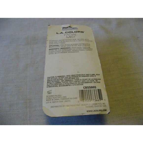LA L.A. Colors Hydrating Facial Mist CBSS665 Rose 1 fl oz NOS NEW - Picture 2 of 2